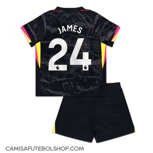 Camisa de time de futebol Chelsea Reece James #24 Replicas 3º Equipamento Infantil 2024-25 Manga Curta (+ Calças curtas)